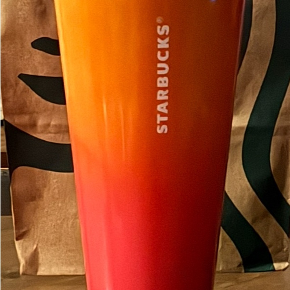 Starbucks Red and Orange Tumbler